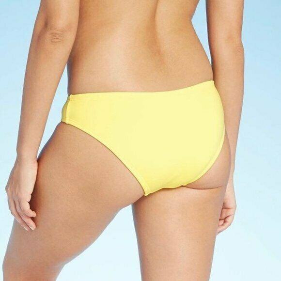 Women's Medium Coverage Hipster Bikini Bottom Kona Sol Light Yellow Medium - Picture 2 of 10